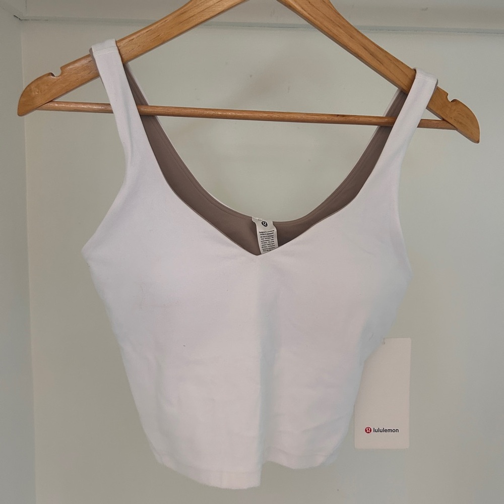 Lululemon White Align tank sz 8